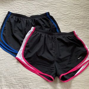 2 pairs of Nike running shorts, EUC